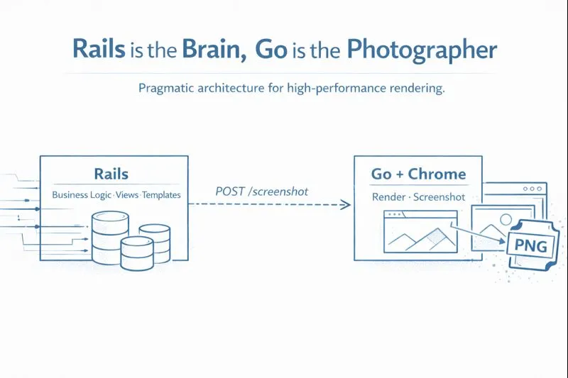 Rails is the Brain, Go is the Photographer